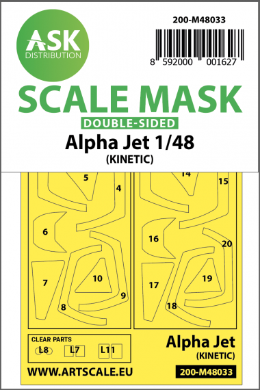 1/48 Dassault-Dornier Alpha Jet canopy masks