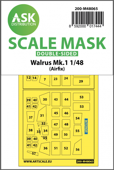 1/48 Supermarine Walrus Mk.I double-sided mask