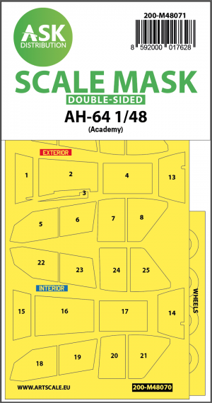 1/48 Boeing/Hughes AH-64D Apache mask
