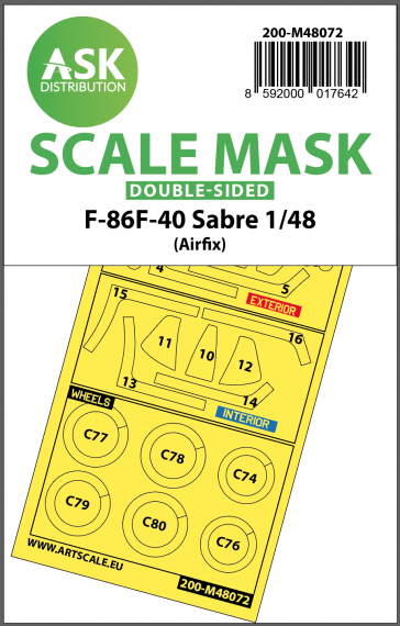 1/48 North-American F-86F-40 Sabre mask
