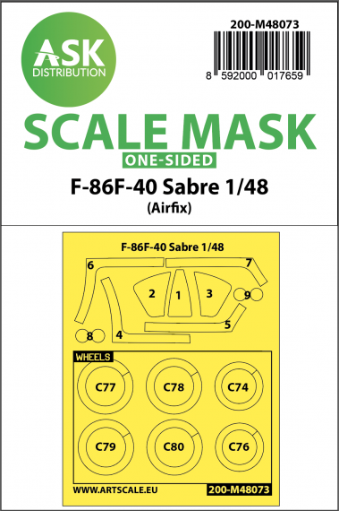 1/48 North-American F-86F-40 Sabre mask