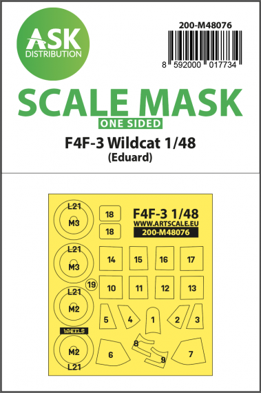 1/48 Grumman F4F-3 Wildcat mask