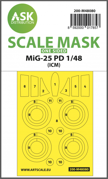 1/48 Mikoyan MiG-25PD outside mask