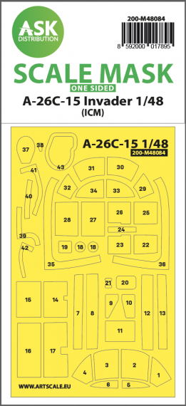 1/48 Douglas A-26C-15 Invader outside mask
