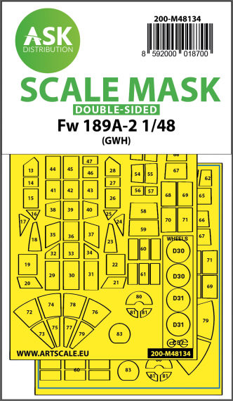 1/48 Focke-Wulf Fw-189A-2 double-sided express mask
