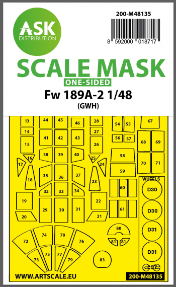 1/48 Focke-Wulf Fw-189A-2 single-sided express mask