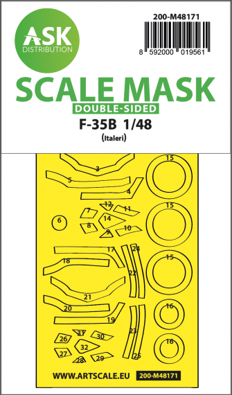 1/48 F-35B double-sided express fit mask for Italeri
