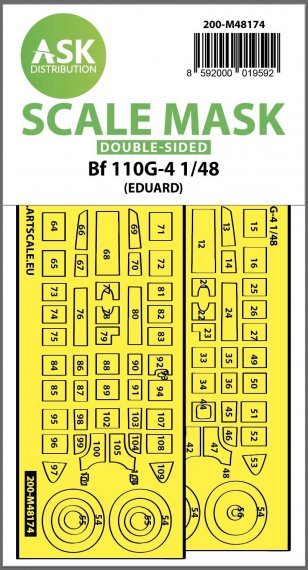 1/48 Bf-110G-4 double-sided express fit masks for Eduard