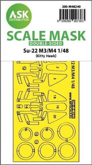 1/48 Sukhoi Su-22M3/M4 wheels and canopy frame paint mask