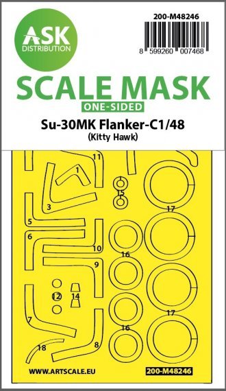 1/48 Sukhoi Su-30MK Flanker-C one-sided express fit mask