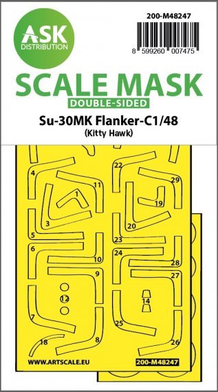 1/48 Sukhoi Su-30MK Flanker-C double-sided express fit mask