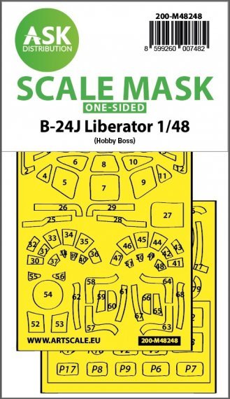 1/48 Consolidated B-24J Liberator one-sided express fit mask
