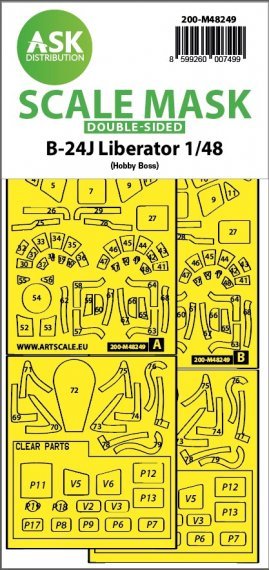 1/48 Consolidated B-24J Liberator double-sided express fit mask