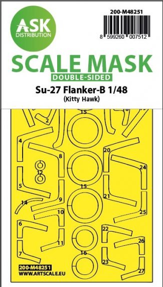 1/48 Sukhoi Su-27 Flanker-B double-sided express fit mask