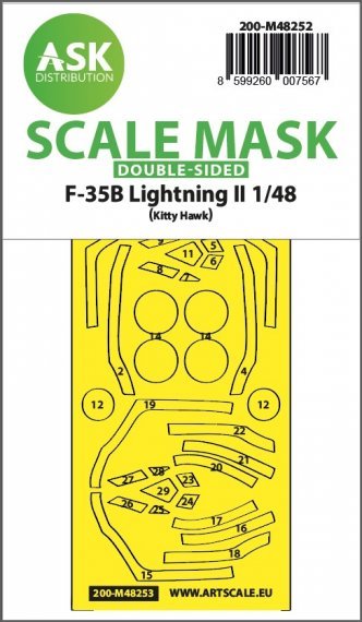 1/48 Lockheed-Martin F-35B Lightning II double-sided mask