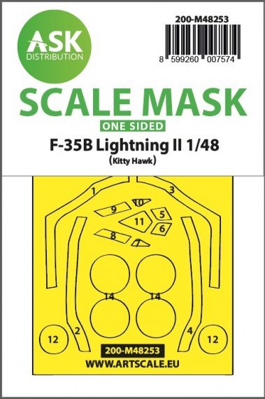 1/48 Lockheed-Martin F-35B Lightning II one-sided mask