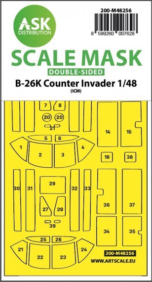 1/48 Douglas B-26K Counter Invader double-sided express fit mask