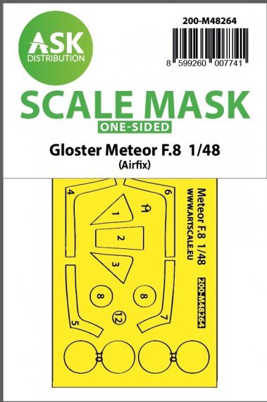 1/48 Gloster Meteor F.8 one-sided express fit mask for Airfix
