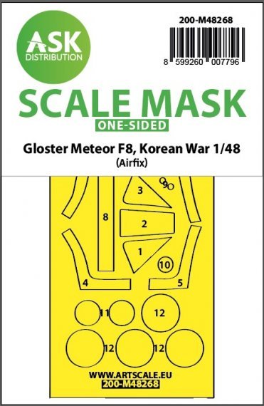 1/48 Gloster Meteor F.8, Korean war, express mask for Airfix