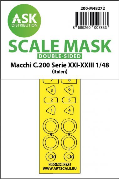 1/48 Macchi C.200 Serie XXI-XXIII double-sided mask for Italeri