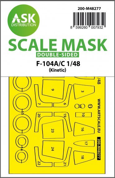 1/48 Lockheed F-104A/C Starfighter double-sided mask