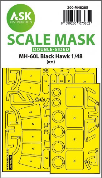 1/48 Sikorsky MH-60L Black Hawk mask for Icm