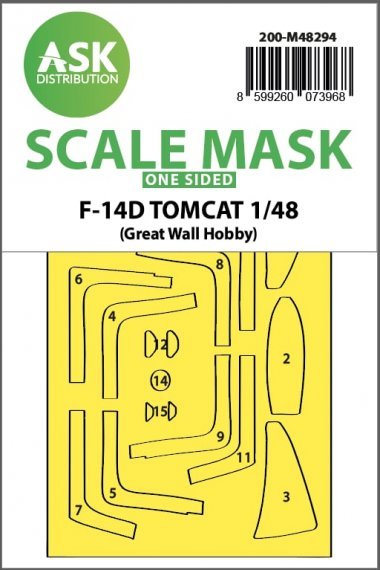 1/48 Grumman F-14D Tomcat one-sided mask for Great Wall Hobby