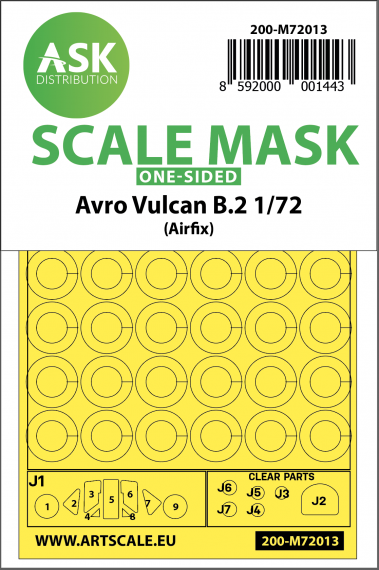 1/72 Avro Vulcan B.2 canopy masks