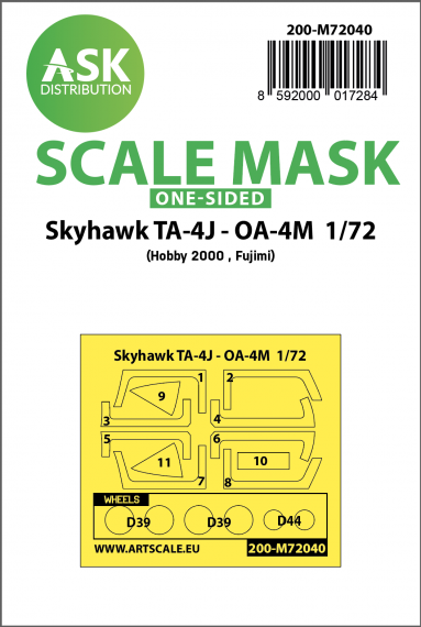 1/72 Douglas Skyhawk TA-4J OA-4M one-sided painting mask