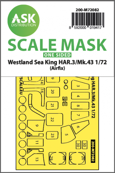 1/72 Westland Sea King HAR.3 / Mk.43 one-sided mask for Airfix