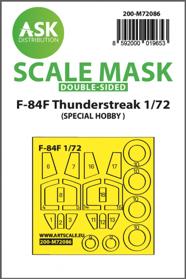 1/72 F-84F Thunderstreak double-sided express fit mask
