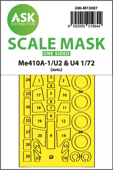 1/72 Messerschmitt Me 410A-1/U2 & U4 mask for Airfix