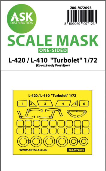 1/72 Let L-410 / L-420 Turbolet paint mask for KP