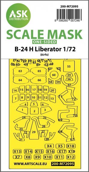 1/72 Consolidated B-24H Liberator paint mask