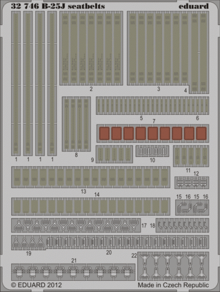 1/32 B-25J seatbelts (HK MOD)
