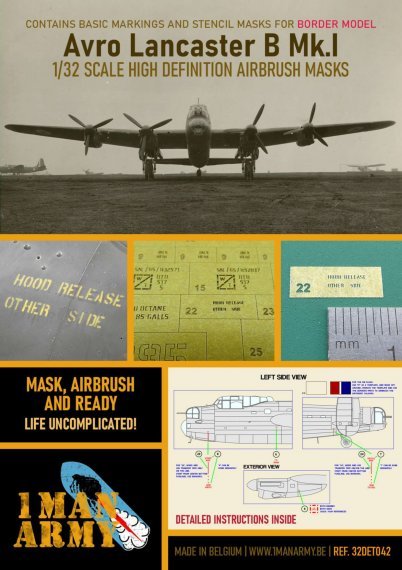 1/32 Avro Lancaster B Mk.I stencilling and insignia masks
