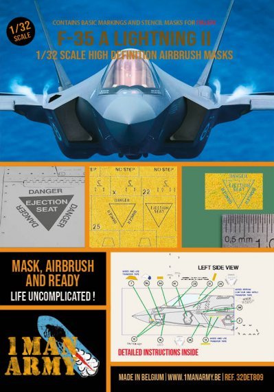 1/32 Lockheed-Martin F-35A Lightning II mask