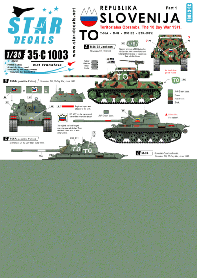 1/35 Slovenija #1. TO, 1991 Ten-Day-War