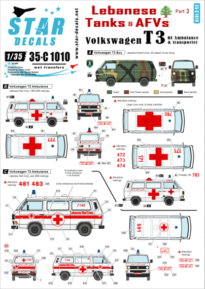 1/35 Lebanese Tanks & AFVs #3. Volkswagen T3 ambulance