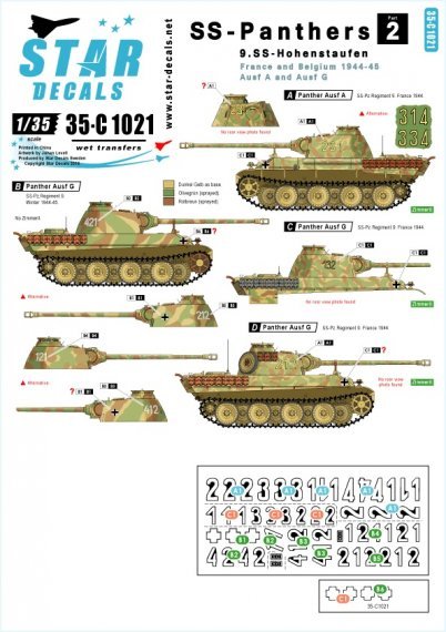 1/35 SS-Panthers # 2  9. SS-Hohenstaufen, France and Belgium