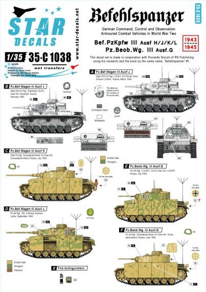 1/35 Pz.Bef.Wagen III Ausf H / J / K / L and Pz.Beob.Wagen. III