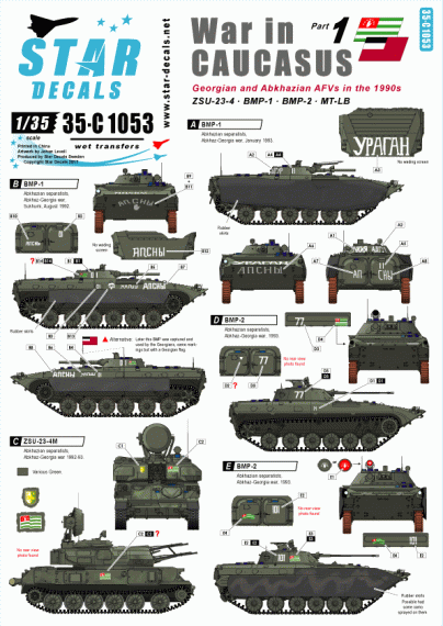 1/35 War in Caukasus # 1. Georgian and Abkhazian AFVs in 1990s W