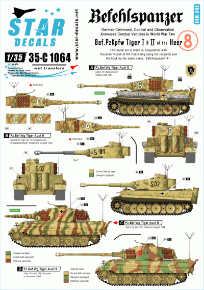 1/35 Befehls Tiger I and Tiger II. Befehlspanzer N.8