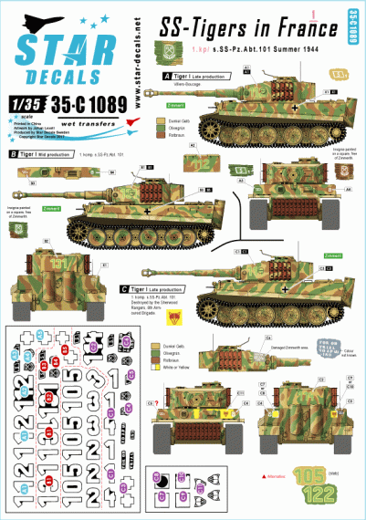1/35 SS-Pz.Kpfw.VI Tigers in France Part 1. 1st Kompanie