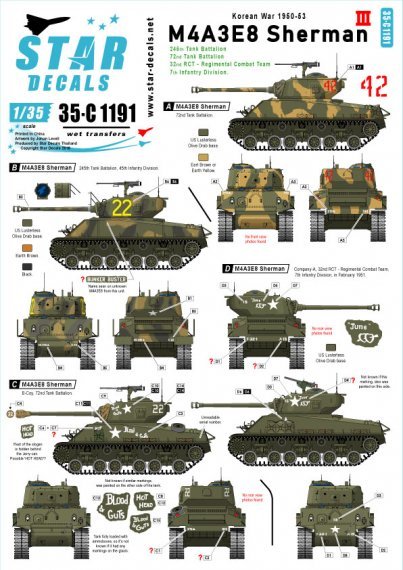 1/35 Korean War US M4A3E8 Sherman Part 3