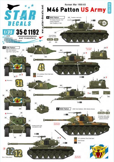 1/35 Korean War US Army M46 Patton