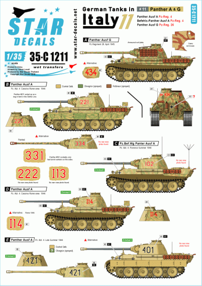 1/35 German tanks in Italy Part 11 Panther A & G