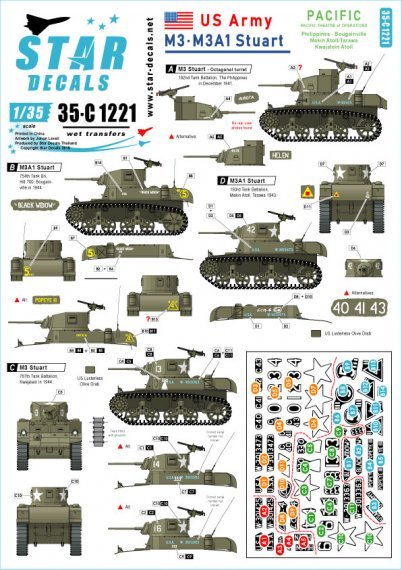 1/35 M3 and M3A1 Stuart US Army.