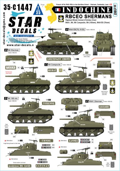 1/35 Indochine Part 9. R.B.C.E.O. Shermans.M4, MA1, M4 Composite