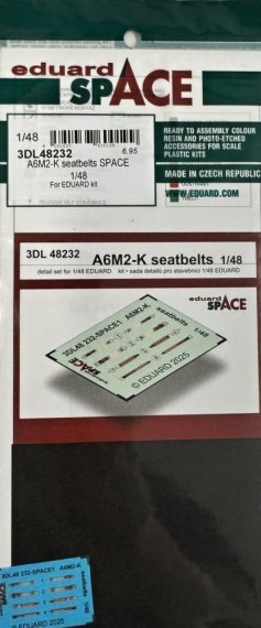 1/48 A6M-2K seatbelts for Eduard